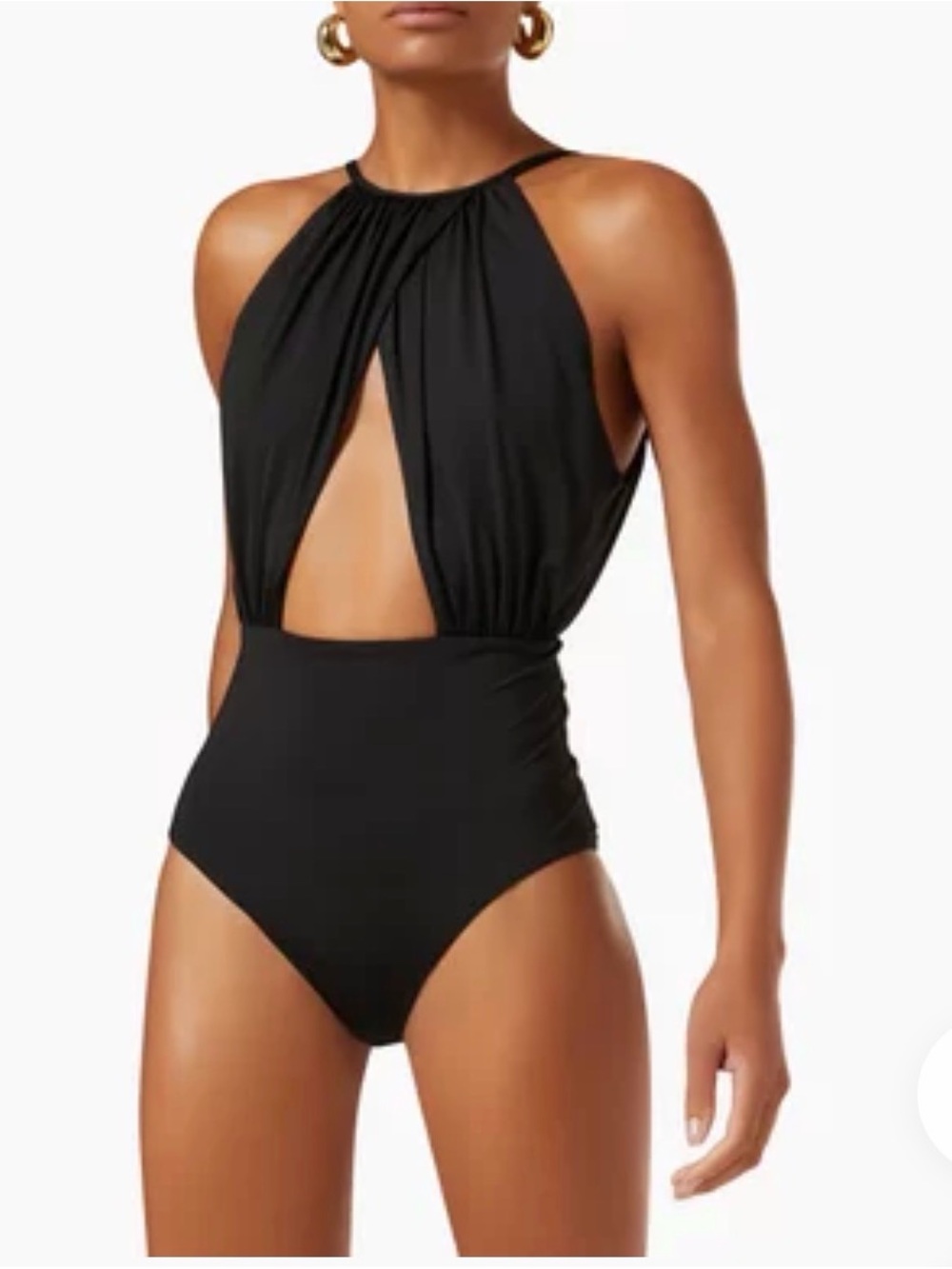 BONDI BORN Black One-Piece Cutout Swimsuit